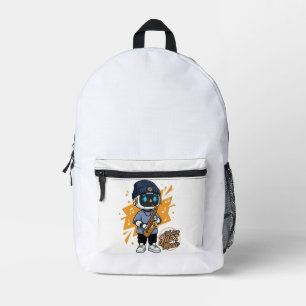 We Love Jazz Printed Backpack