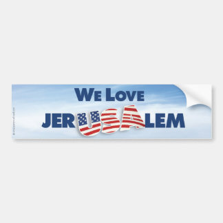 We Love Jerusalem Bumper Sticker