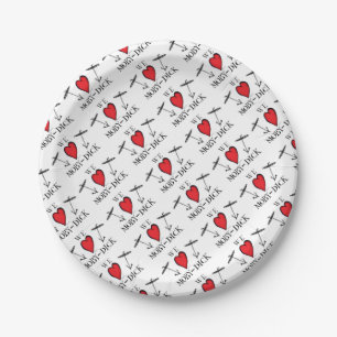 we love moby-dick paper plate