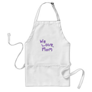 "We Love Mom Apron" Standard Apron
