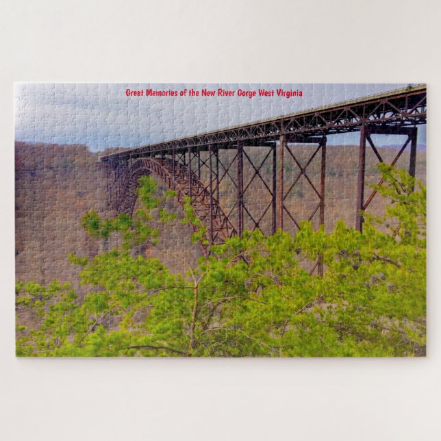 We love New River Gorge West Virginia. Jigsaw Puzz Jigsaw Puzzle (Horizontal)