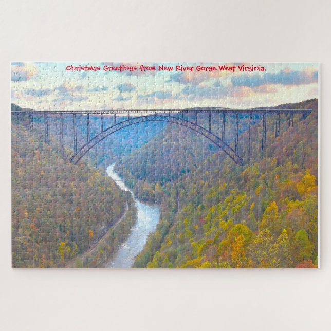 We love New River Gorge West Virginia. Jigsaw Puzz Puzzle (Horizontal)