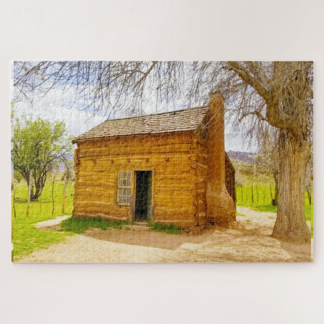 We Love Old Cabines in Utah Jigsaw Puzzle (Horizontal)