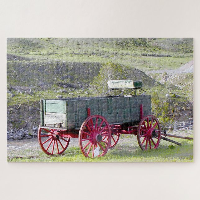 We love Old Wagons Wyoming. Jigsaw Puzzle (Horizontal)
