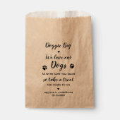 We Love Our Dogs Dog Treat Wedding Favour Bag (Front)