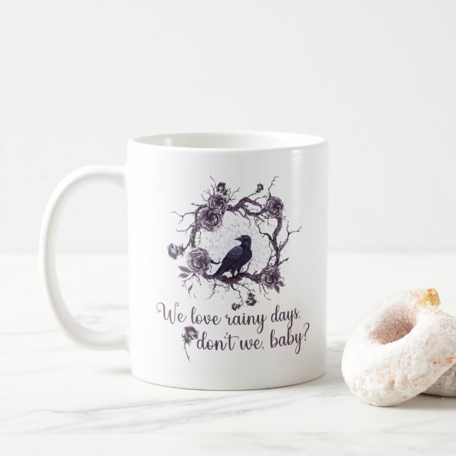We Love rainy days,don't we baby Book Coffee Mug (With Donut)
