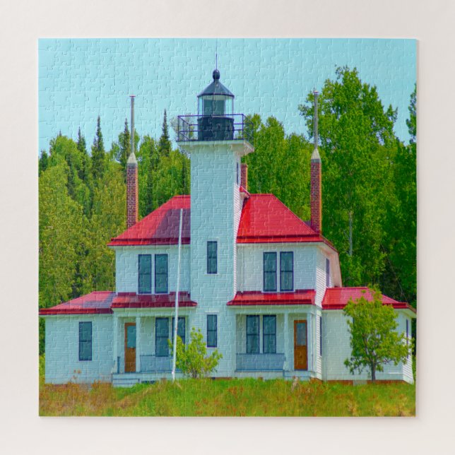 We love Raspberry Island Wisconsin. Jigsaw Puzzle (Vertical)