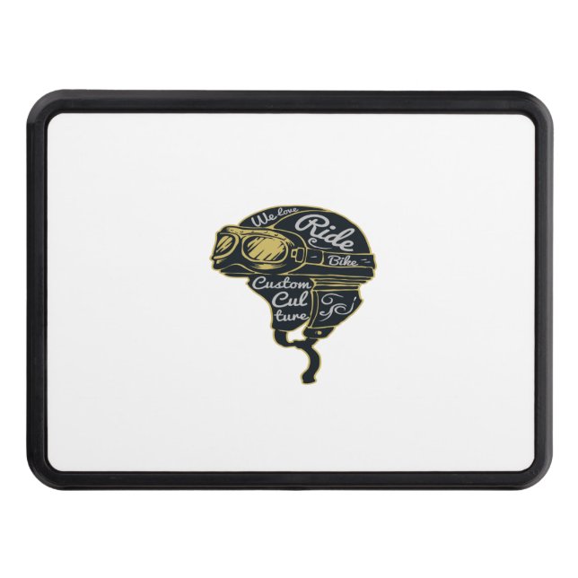 we love ride bike custom bike culture trailer hitch cover (Front)