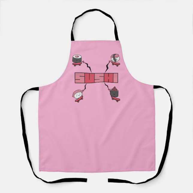 We Love Sushi - Sushi Love - ASL ILY Obsession Apron (Front)