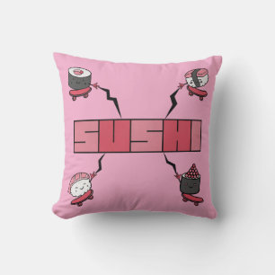 We Love Sushi - Sushi Love - ASL ILY Obsession Throw Pillow