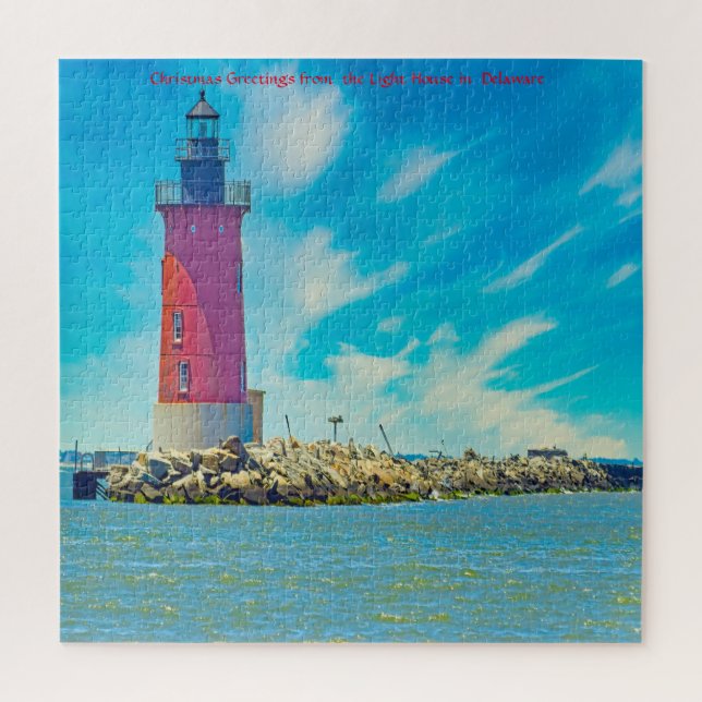 We Love the Light House Delaware Jigsaw Puzzle (Vertical)