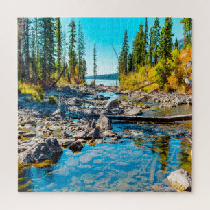 We Love  Tranquillity Lake Wyoming. Jigsaw Puzzle