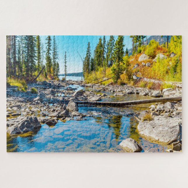 We love Tranquillity Lake Wyoming. Jigsaw Puzzle (Horizontal)