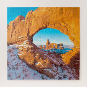 We Love Turret Arch Utah Jigsaw Puzzle