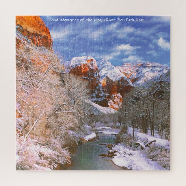We Love Virgin River Zion Park Utah Jigsaw Puzzle (Vertical)