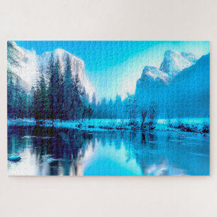 We love winter in Yellowstone. Jigsaw Puzzle