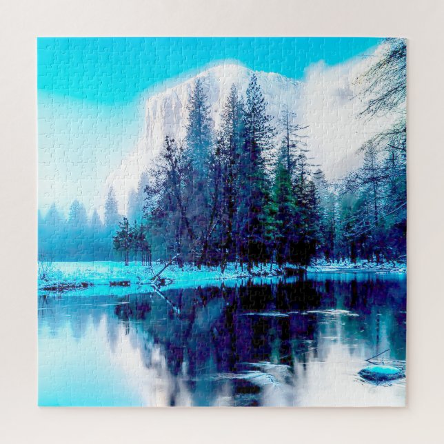 We Love  winter in Yellowstone National Park. Jigsaw Puzzle (Vertical)