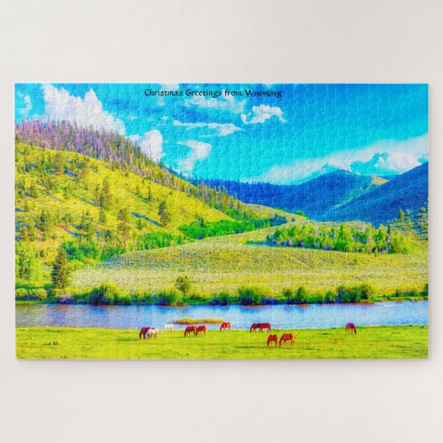 We love Wyoming Jigsaw Puzzle (Horizontal)