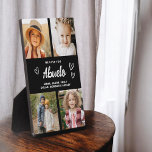 We Love You Abuelo Modern Photo Collage Plaque<br><div class="desc">The Abuelo We Love You Heart Modern Photo Collage Plaque is a touching and personalized gift that showcases your love for your grandfather. This beautifully designed plaque features a heart-shaped photo collage, allowing you to add your favourite family pictures in a modern and stylish layout. The heartfelt "We Love You,...</div>