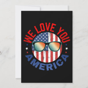 we love you america invitation