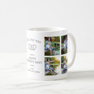 We Love You Dad 8-Photo Collage Happy Father's Day Coffee Mug