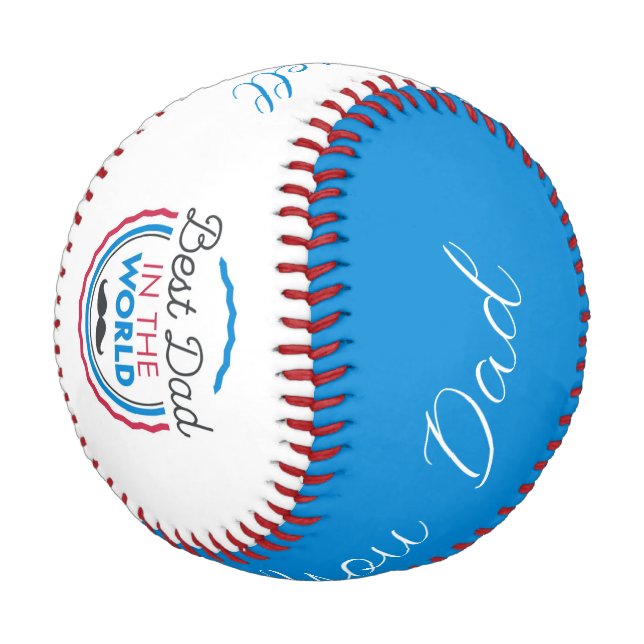 We Love You Dad Baseball (Angled)