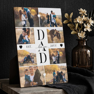 We Love You Dad Established Father Photo Collage Plaque