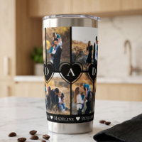 We Love You Dad Heart Personalized Photo Collage