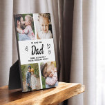 We Love You Dad Modern Photo Collage Plaque<br><div class="desc">The Dad We Love You Heart Modern Photo Collage Plaque is a touching and personalized gift that showcases your love for your dad. This beautifully designed plaque features a heart-shaped photo collage, allowing you to add your favourite family pictures in a modern and stylish layout. The heartfelt "We Love You,...</div>