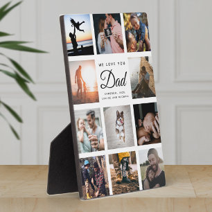 We Love you DAD Modern Trendy Elegant Father's Day Plaque