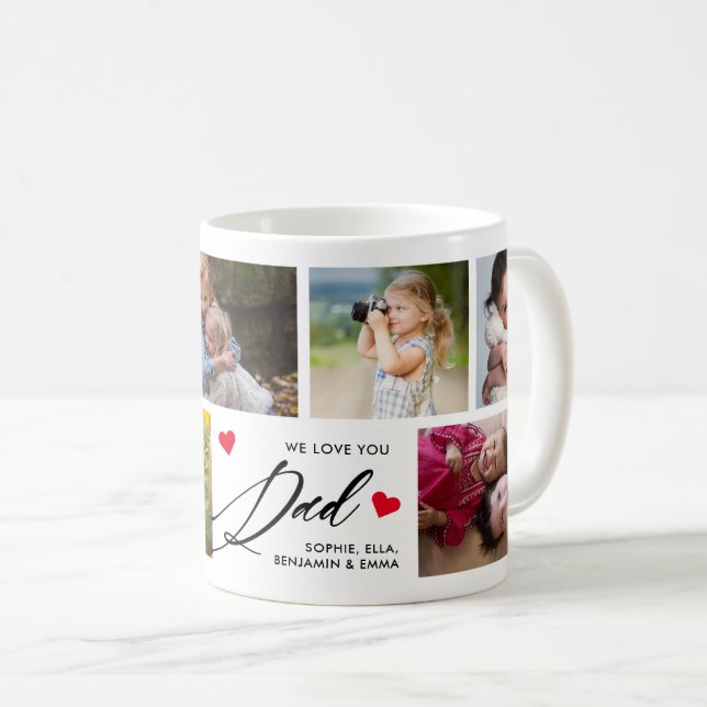 We Love You Dad Photo Collage Coffee Mug (Front Right)