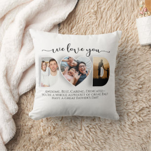We Love You Dad Photo Pillow