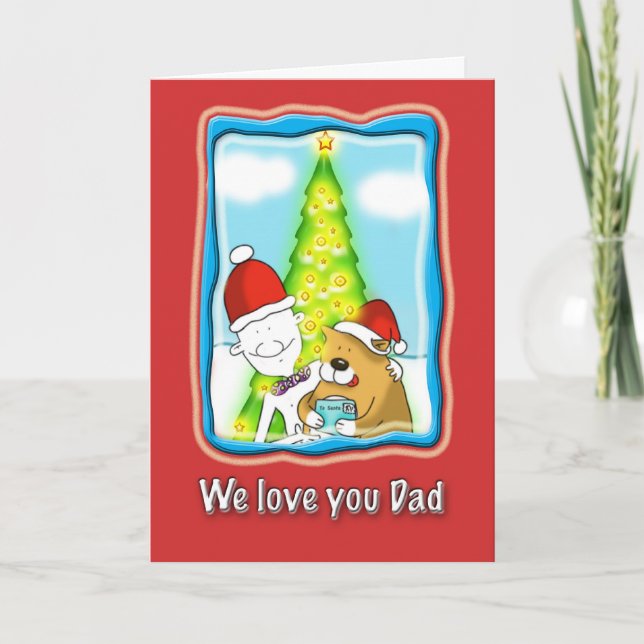 we love you dad xmas card (Front)