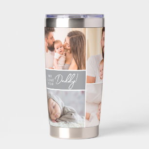 We Love you Daddy Custom Multi Photos Father's Day Insulated Tumbler