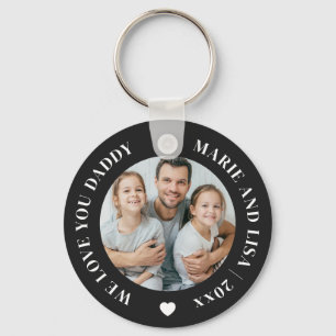 We Love You Daddy Happy Father's Day Custom Photo Keychain
