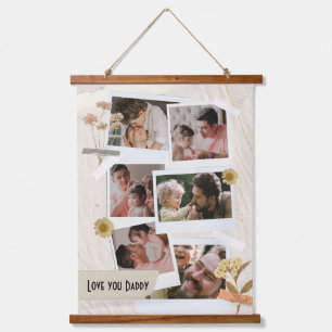 We Love You Daddy Photo Collage  Hanging Tapestry