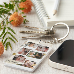 We Love You Daddy Photo Collage  Keychain
