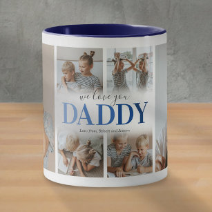 We Love You Daddy Photo Collage Mug