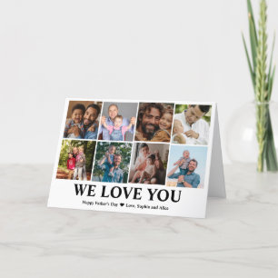 We Love You Father’s Day Custom Photo Thank You Card