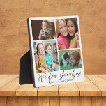 We Love You Gigi | Grandkids 4 Photo Collage Plaque<br><div class="desc">Gigi We Love You | Grandkids 4 Photo Collage Plaque -- Make your own 4 picture frame  personalized with 4 favourite grandchildren photos and names.	
Makes a treasured keepsake gift for grandmother for birthday, mother's day, grandparents day and other special days.</div>