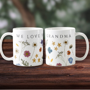 WE LOVE YOU GRADNMA Mother's Day Wildflowers Coffee Mug