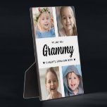 We Love You Grammy Family Keepsake Photo Collage  Plaque<br><div class="desc">Create a special keepsake gift with your favourite family photographs. This modern photo collage includes 4 precious pictures of her grandchildren. All of the text is editable. Yes, it's the perfect gift for Mother's day, but any grandmother would also treasure receiving this on her birthday or as a Christmas gift....</div>