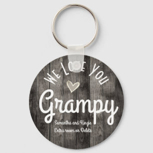 We Love you Grampy Custom Names Keychain