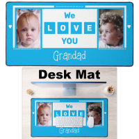 We love you grandad 2 photo light blue white