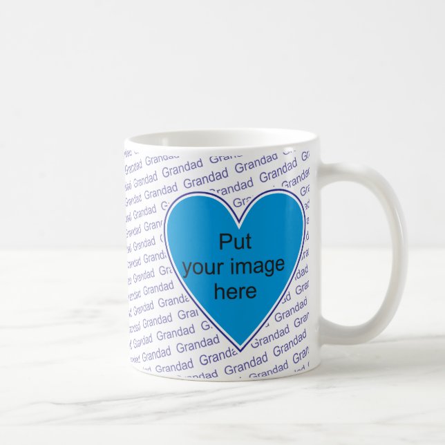 We love you Grandad - personalize with photo Coffee Mug (Right)