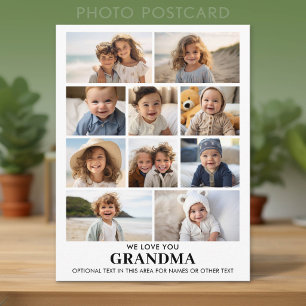 We Love You Grandma - 10 Photo Collage - Modern Postcard