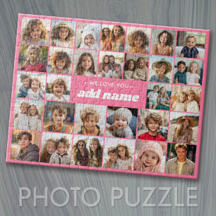 We Love You Grandma - 30 Photo Collage Jigsaw Puzzle