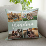 We Love You Grandma 4 Photo Collage Throw Pillow<br><div class="desc">Say we love you to grandma this holiday season with a personalized Christmas gift throw pillow featuring 4 of your favourite photos and grandchildren kids names and . All text in this design is editable so you can add your own message or text. Available in a variety colours, styles and...</div>