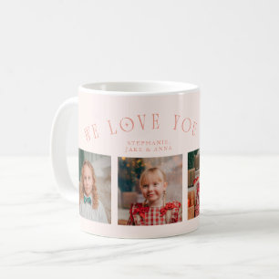 We Love You Grandma 4-Photo Peach Coffee Mug