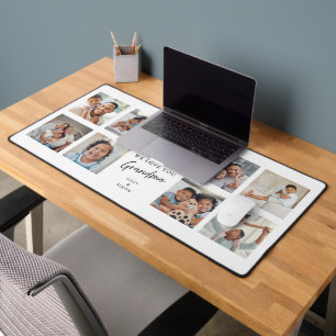 We Love You Grandma 9 Photo Collage Personalized Desk Mat